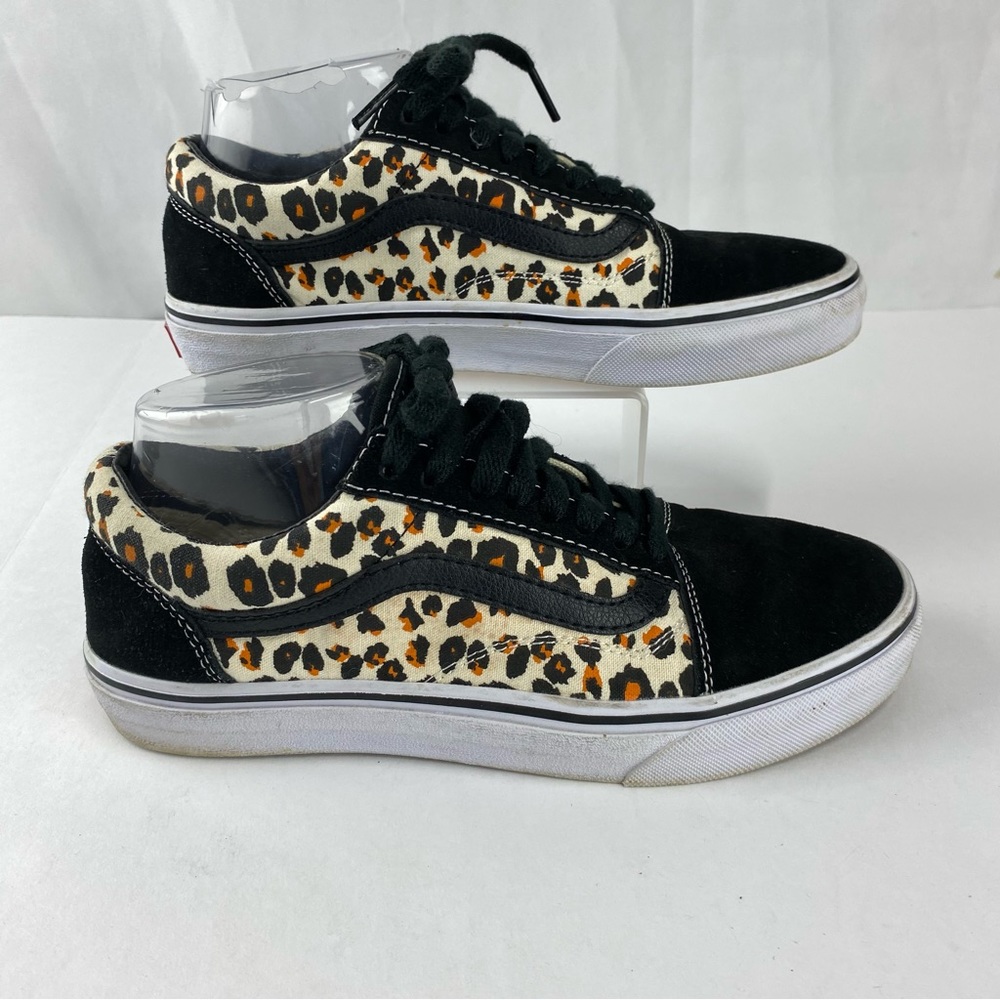 Vans Off the Wall Womens 8.5 Mens 7 Ultra Cush Lace Up Sneakers Leopard Print